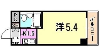 ライオンズマンション三宮の間取り画像