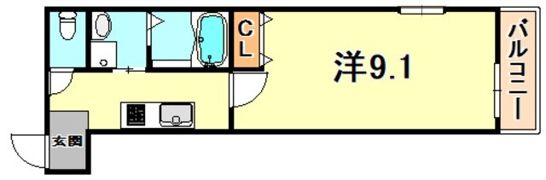 フジパレス西宮の間取り画像