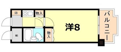 ライオンズマンション神戸西橘通の間取り画像