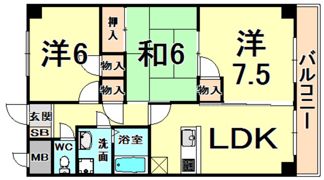 シャルマンコーポ荒牧の間取り画像