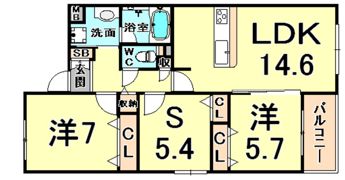 ノブレ甲子園口の間取り画像