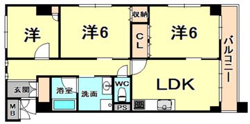 アビタ コシキイワの間取り画像