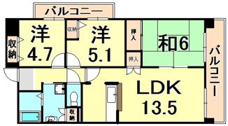 ヴェール園田の間取り画像