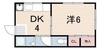 ハイツ八坂の間取り画像