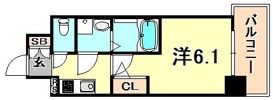 エスリード神戸兵庫駅マリーナスクエアの間取り画像
