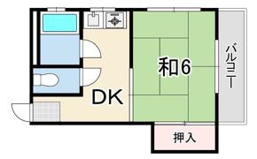 東豊ハイツ南七松の間取り画像