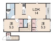 BRICKS本山B棟の間取り画像