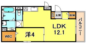 ディアコート住吉本町の間取り画像