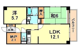 メゾンタカハの間取り画像