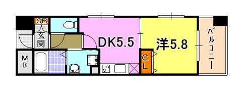 サムティ三宮レガニールの間取り画像