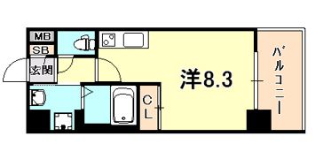 アスヴェル兵庫駅前の間取り画像