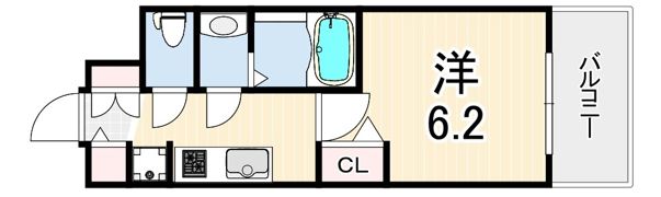 プレサンス神戸水木通ルミエスの間取り画像