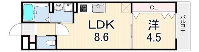 メゾンヒロナ昭和南通の間取り画像