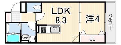 メゾンヒロナ昭和南通の間取り画像