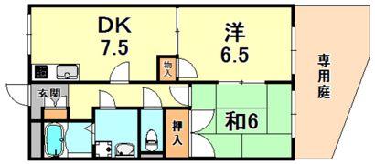 ハイツ赤坂B棟の間取り画像