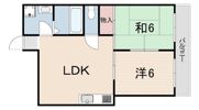 上祗園ハイツの間取り画像