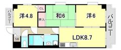 グランパレ神戸の間取り画像