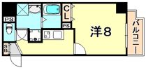 アドバンス三宮2ライズの間取り画像
