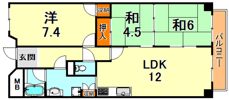 ファサード御影の間取り画像