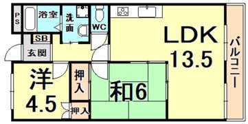 グリーンフォレスト西宮2の間取り画像