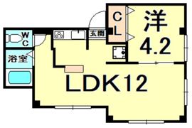 ラルー浜田の間取り画像