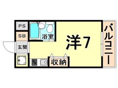 ロイヤルメゾン塚口13の間取り画像
