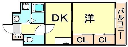 コスタレイ神戸三宮の間取り画像