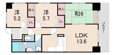塚口コーストヒルズの間取り画像