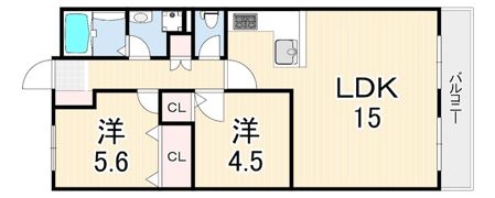 ハイム園田の間取り画像