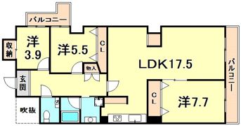 ビクトリアコート夙川の間取り画像