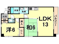 シェリール苦楽園Iの間取り画像