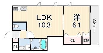 ラビエ岡本の間取り画像