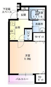 フジパレス大物公園III番館の間取り画像