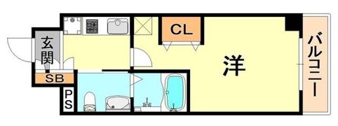 エステムプラザ神戸三宮ルクシアの間取り画像
