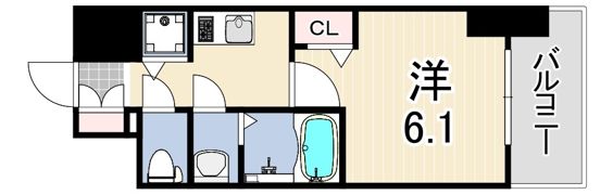 ポルトボヌール神戸湊川公園の間取り画像