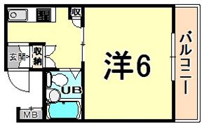 ハイステージ武庫之荘の間取り画像