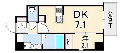 ONLYONE伊丹千僧の間取り画像
