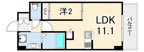 ONLYONE伊丹千僧の間取り画像