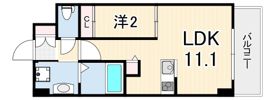 ONLYONE伊丹千僧の間取り画像