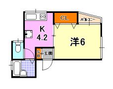 ハイツ中山手の間取り画像