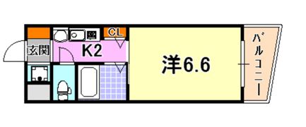 エステムコート神戸ハーバーランド前2の間取り画像