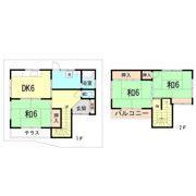 門戸岡田町貸家A棟の間取り画像