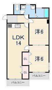 ハイツ甑岩の間取り画像