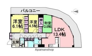 フェスタ立花南館EASTの間取り画像