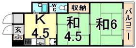 飛鳥グランドパレスの間取り画像