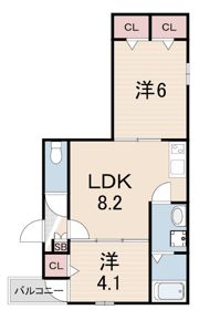 ブラン立花の間取り画像