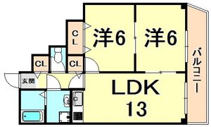 シェリール武庫の間取り画像