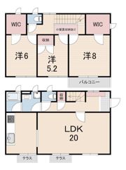 翠ヶ丘テラスハウスの間取り画像