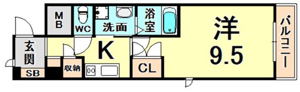 UNO武庫之荘の間取り画像