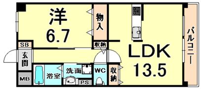 グランジェ東甲子園の間取り画像